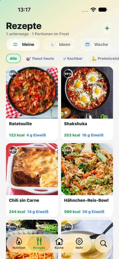 Rezepte mit Vorrats-Anteil